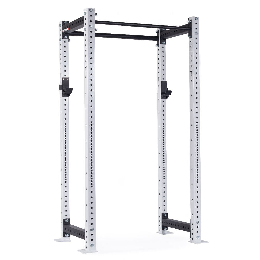 X-3 Series Bolt-Down Power Rack | White / 4 Pack Weight Plate Holders