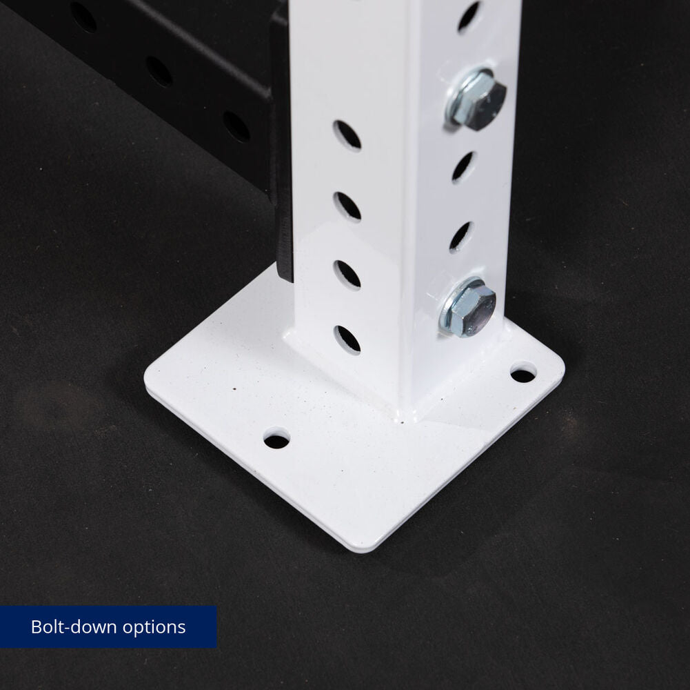 X-3 Series Bolt-Down Power Rack - Bolt-down options | White / 4 Pack Weight Plate Holders - view 134