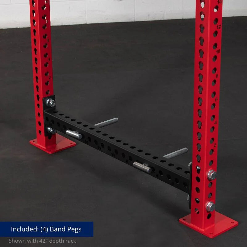 TITAN Series Power Rack - Included: (4) Band Pegs | Red / 2” Fat Pull-Up Bar / Sandwich J-Hooks - view 62