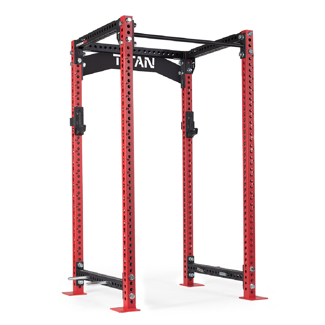 TITAN Series Power Rack | Red / Crossmember Nameplate / Sandwich J-Hooks - view 161