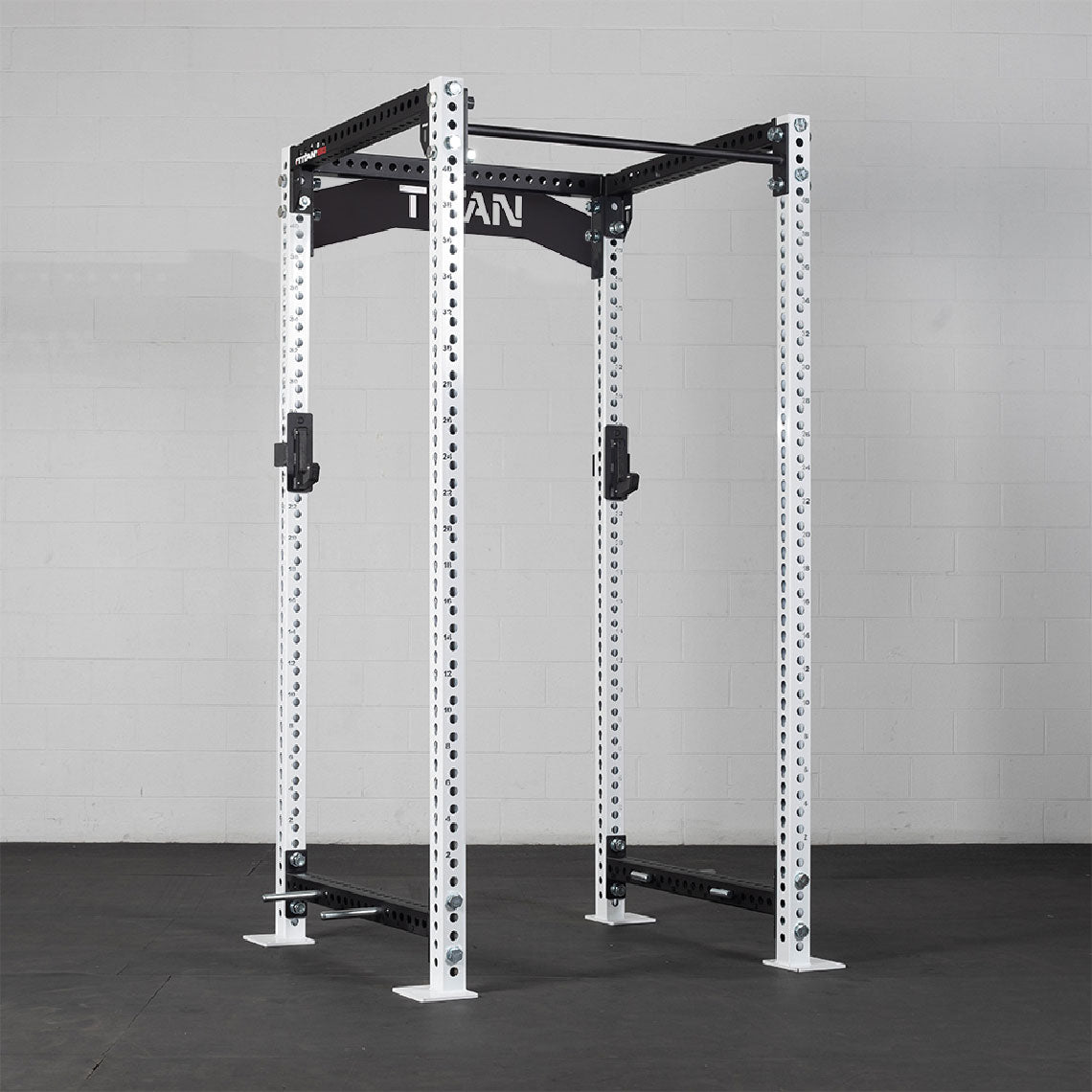 TITAN Series Power Rack - Included: (2) Sandwich J-Hooks with UHMW Plastic | White / Crossmember Nameplate / Sandwich J-Hooks - view 176