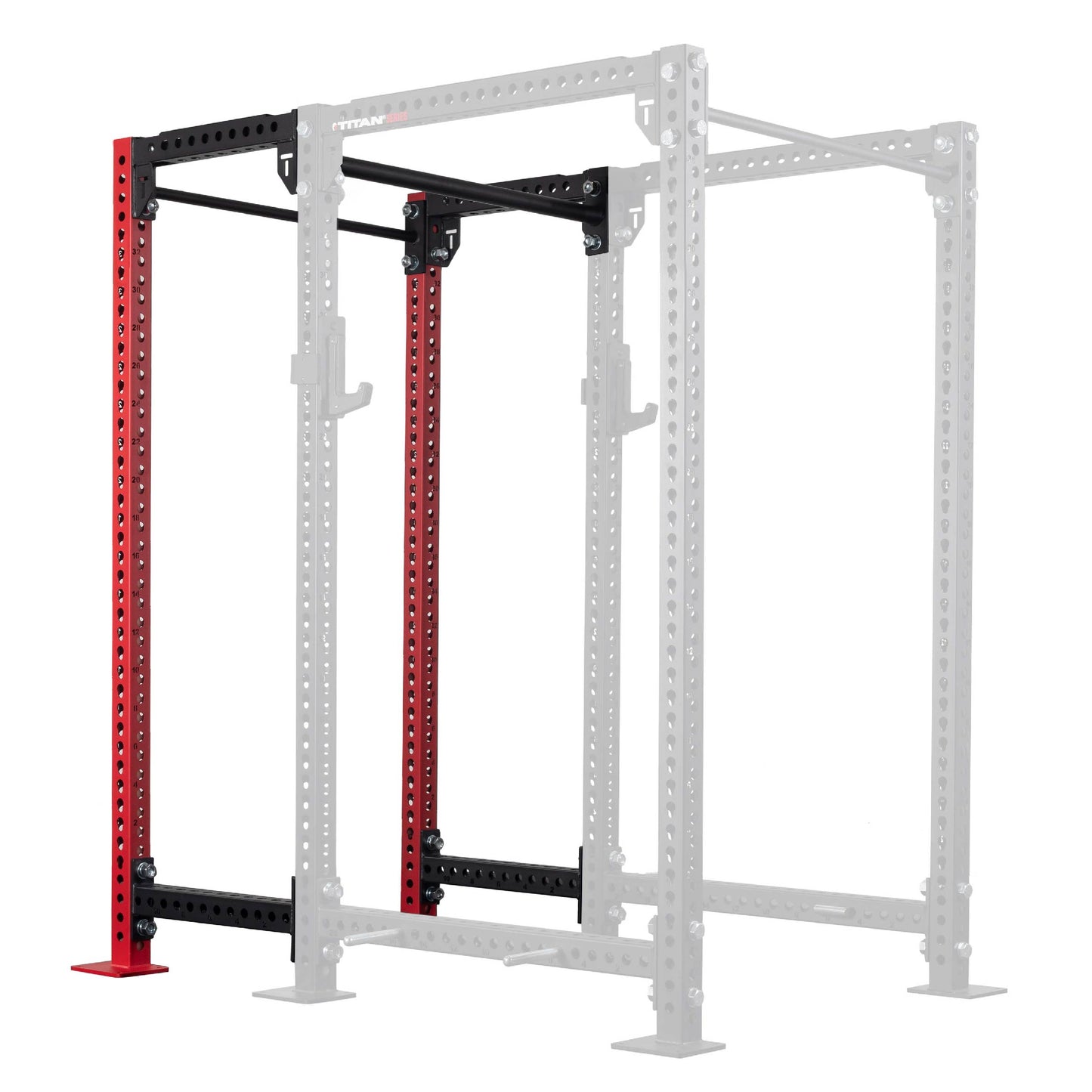 TITAN Series 24" Extension Kit - Extension Color: Red - Extension Height: 90" - Crossmember: 1.25" Pull-Up Bar | Red / 90" / 1.25" Pull-Up Bar - view 125