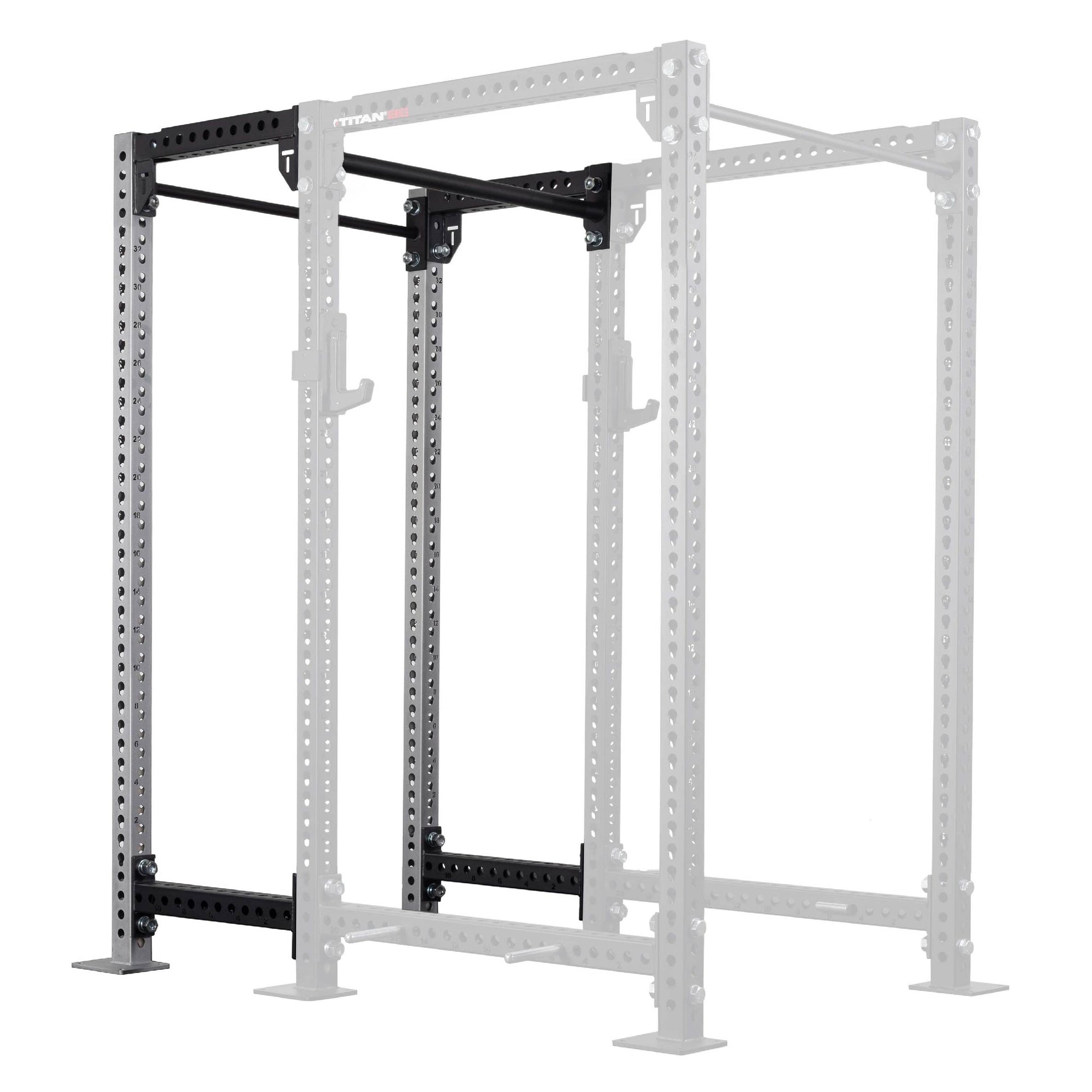 TITAN Series 24" Extension Kit - Extension Color: Silver - Extension Height: 90" - Crossmember: 1.25" Pull-Up Bar | Silver / 90" / 1.25" Pull-Up Bar