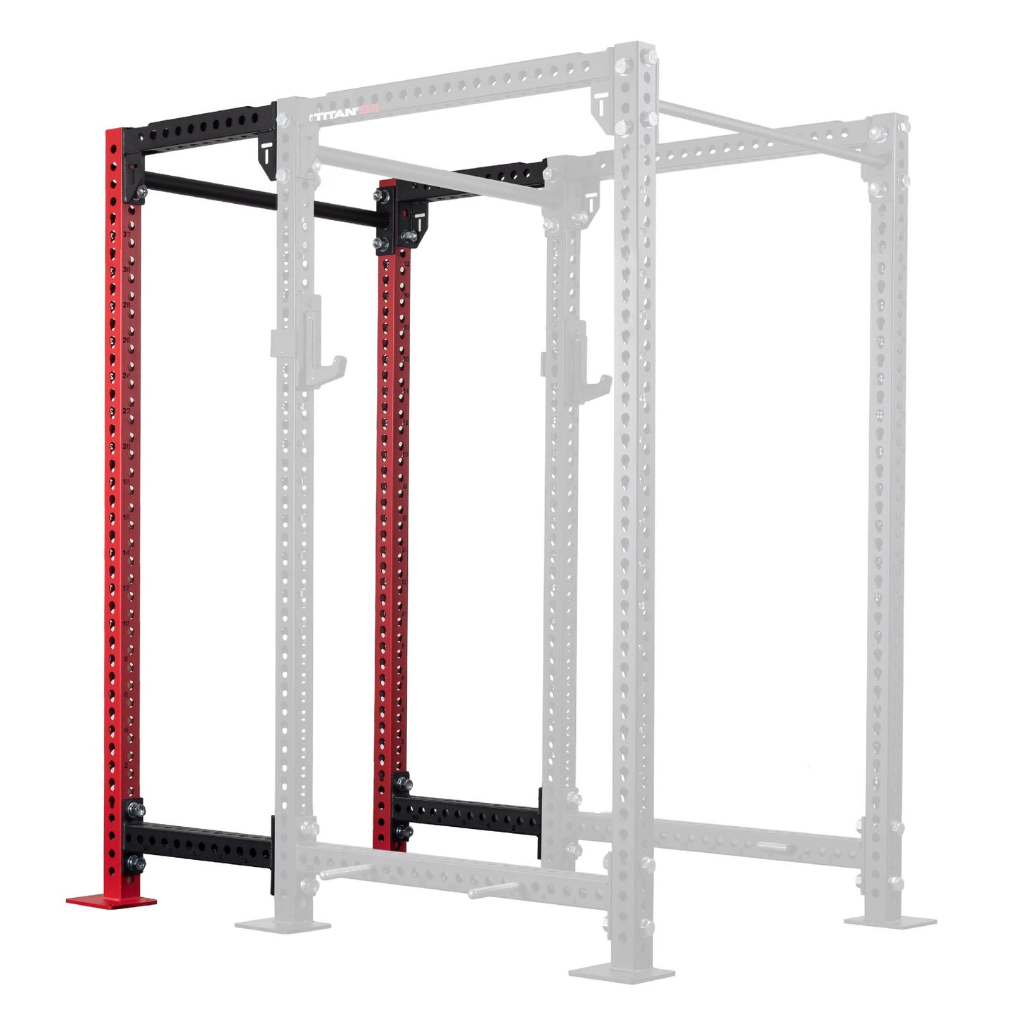 TITAN Series 24" Extension Kit - Extension Color: Red - Extension Height: 90" - Crossmember: 2" Fat Pull-Up Bar | Red / 90" / 2" Fat Pull-Up Bar - view 130
