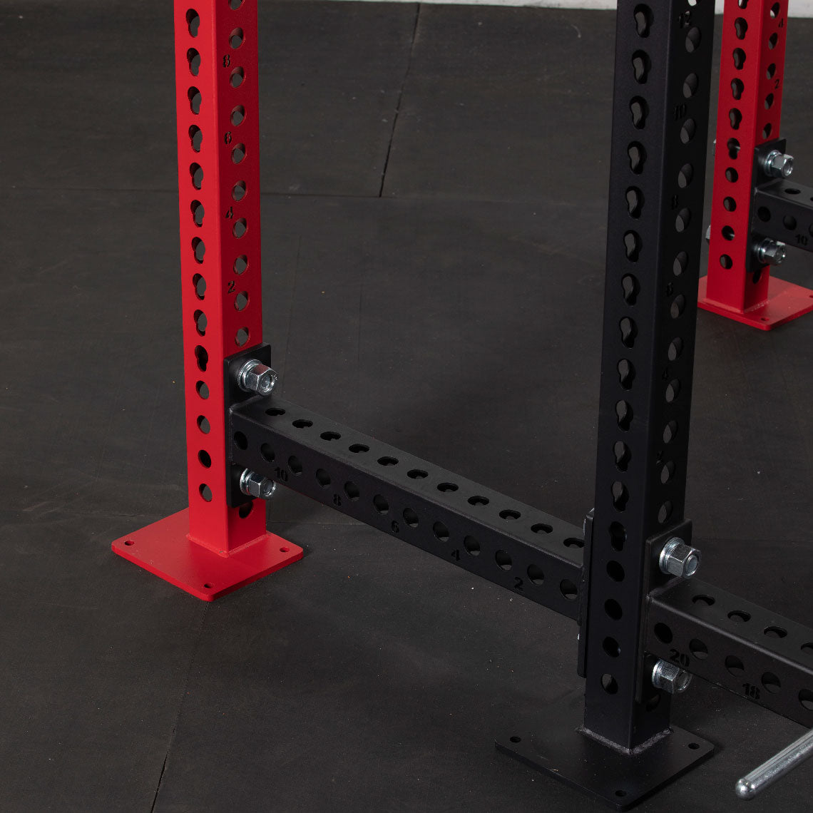 TITAN Series 24" Extension Kit - Extension Color: Red - Extension Height: 90" - Crossmember: 2" Fat Pull-Up Bar | Red / 90" / 2" Fat Pull-Up Bar