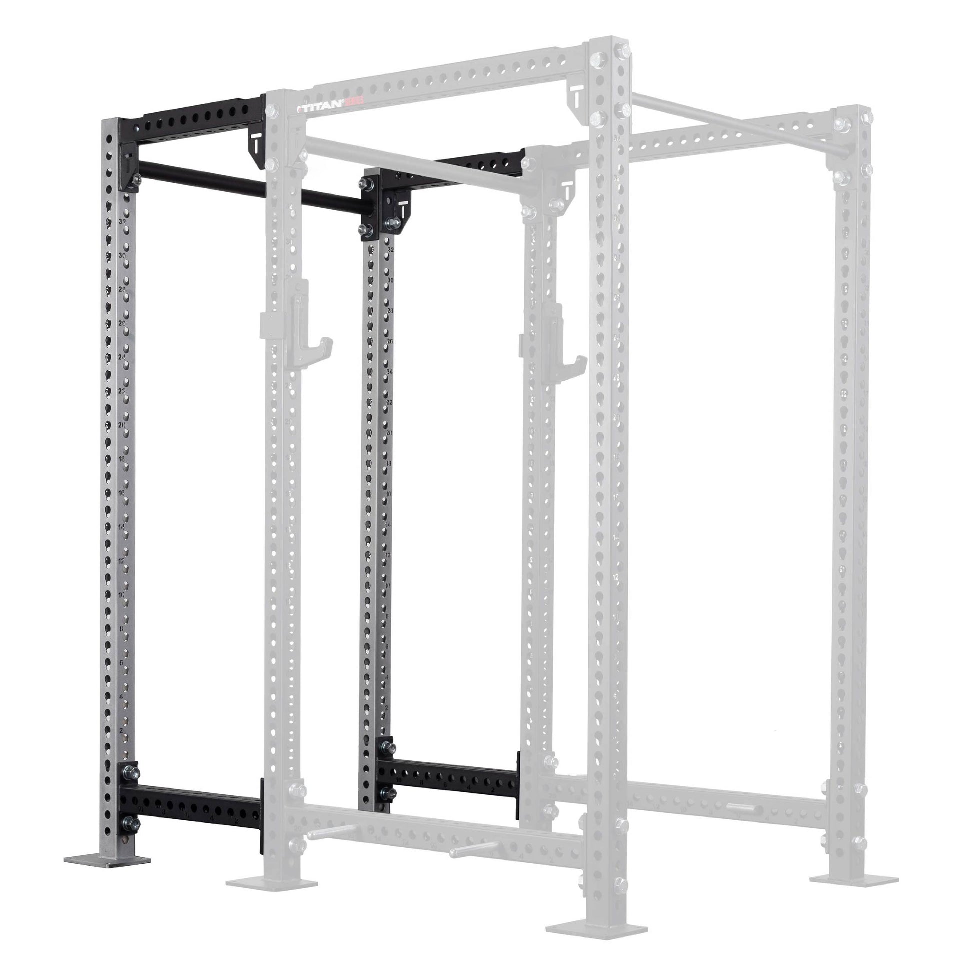 TITAN Series 24" Extension Kit - Extension Color: Silver - Extension Height: 90" - Crossmember: 2" Fat Pull-Up Bar | Silver / 90" / 2" Fat Pull-Up Bar