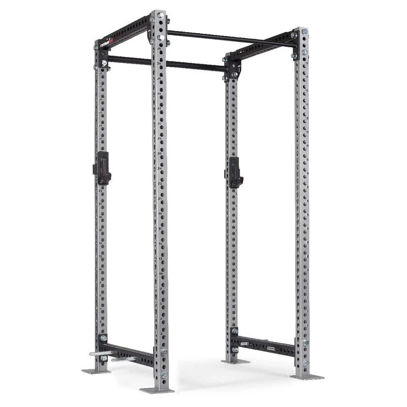 TITAN Series Power Rack | Silver / 2” Fat Pull-Up Bar / Roller J-Hooks