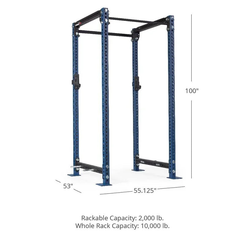 TITAN Series Power Rack - 90", 53", 55.125" Rackable Capacity: 2,000 lb Whole Rack Capacity: 10,000 lb. | Navy / 2” Fat Pull-Up Bar / Sandwich J-Hooks - view 51