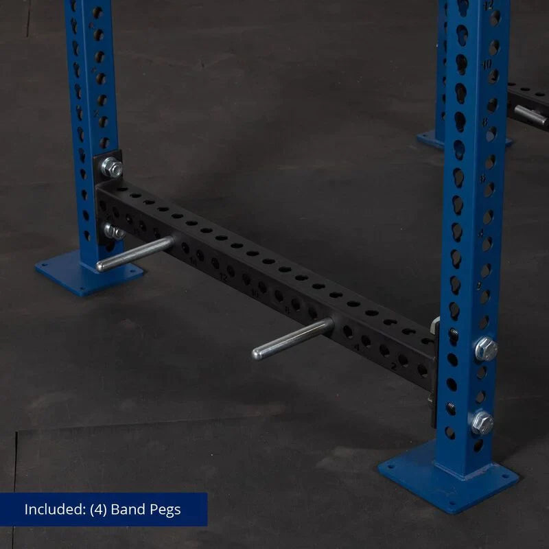 TITAN Series Power Rack - Included: (4) Band Pegs | Navy / 2” Fat Pull-Up Bar / Sandwich J-Hooks - view 49