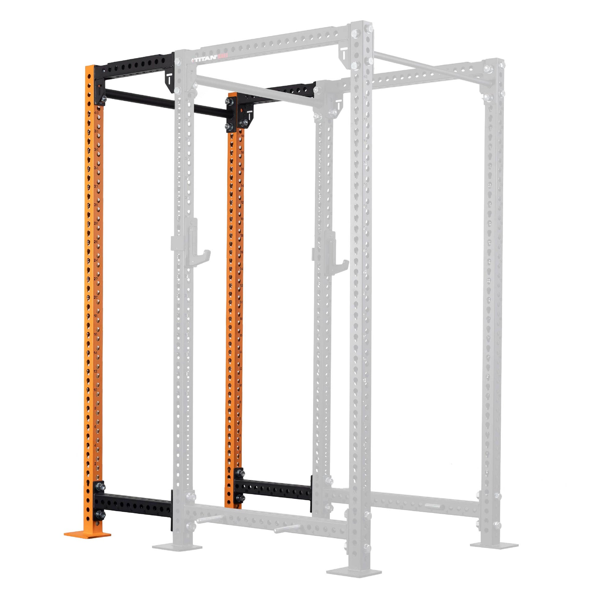 TITAN Series 24" Extension Kit - Extension Color: Orange - Extension Height: 100" - Crossmember: 2" Fat Pull-Up Bar | Orange / 100" / 2" Fat Pull-Up Bar