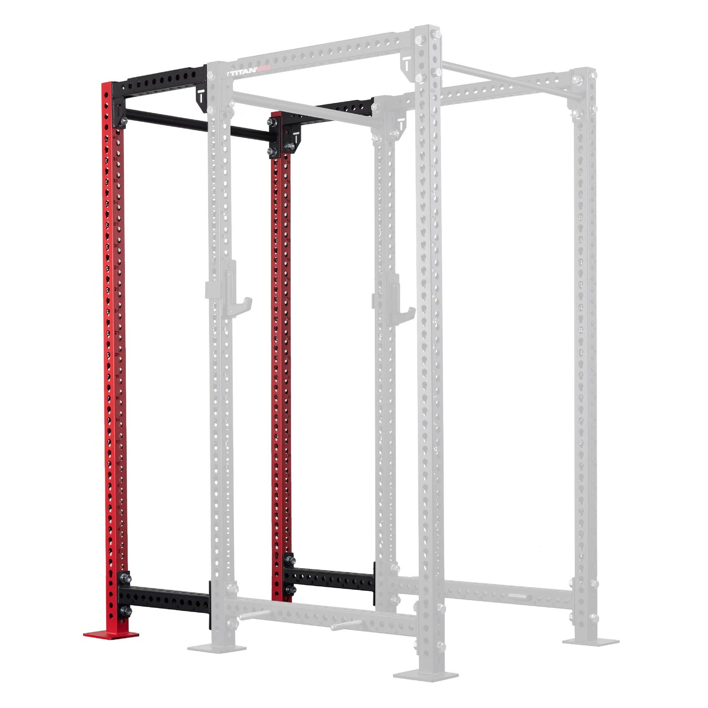 TITAN Series 24" Extension Kit - Extension Color: Red - Extension Height: 100" - Crossmember: 2" Fat Pull-Up Bar | Red / 100" / 2" Fat Pull-Up Bar - view 150