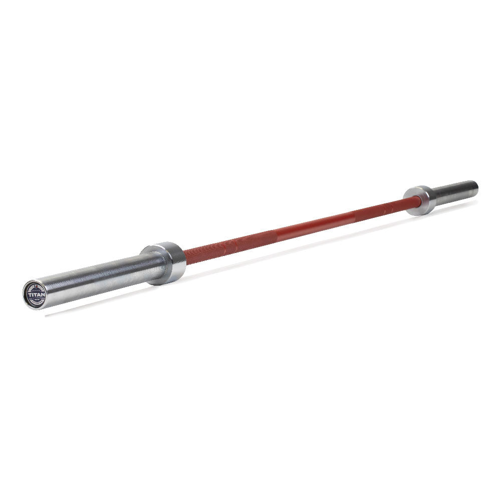 TITAN Series Cerakote Olympic Barbell - Color: Red | Red
