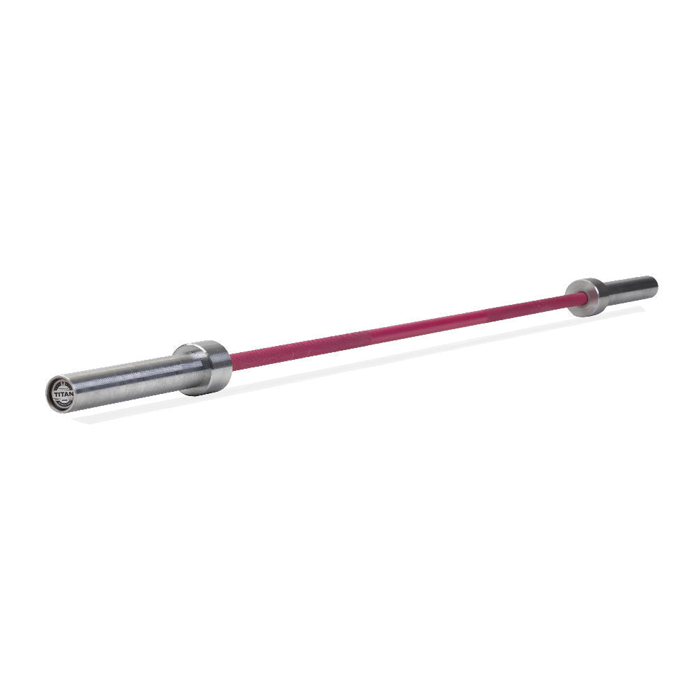 TITAN Series Women’s Olympic Barbell - Color: Pink | Pink - view 9