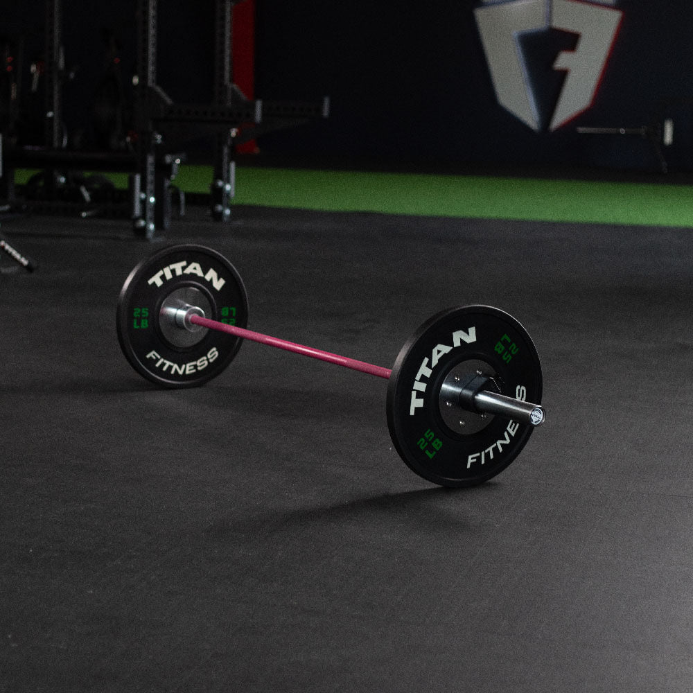 TITAN Series Women’s Olympic Barbell - Color: Pink | Pink - view 15