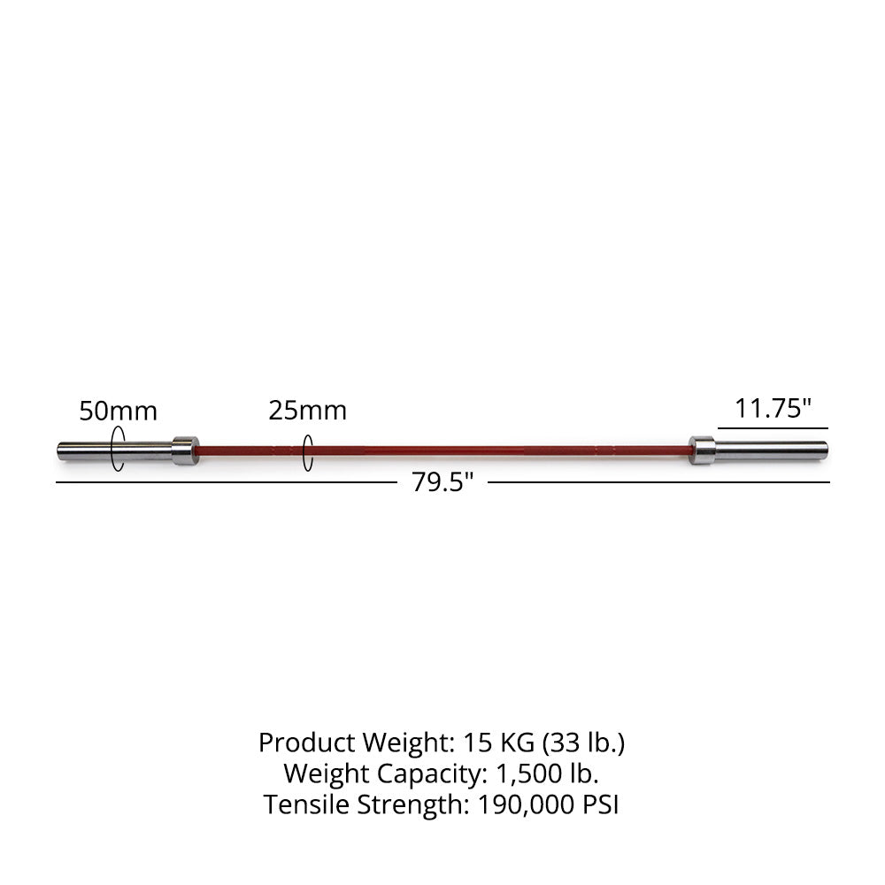 TITAN Series Women's Olympic Barbell | Red