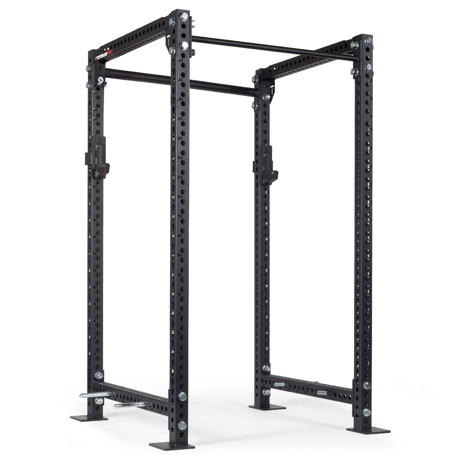 TITAN Series Power Rack - Shown With 36" Depth Rack | Black / 2” Fat Pull-Up Bar / No J-Hooks