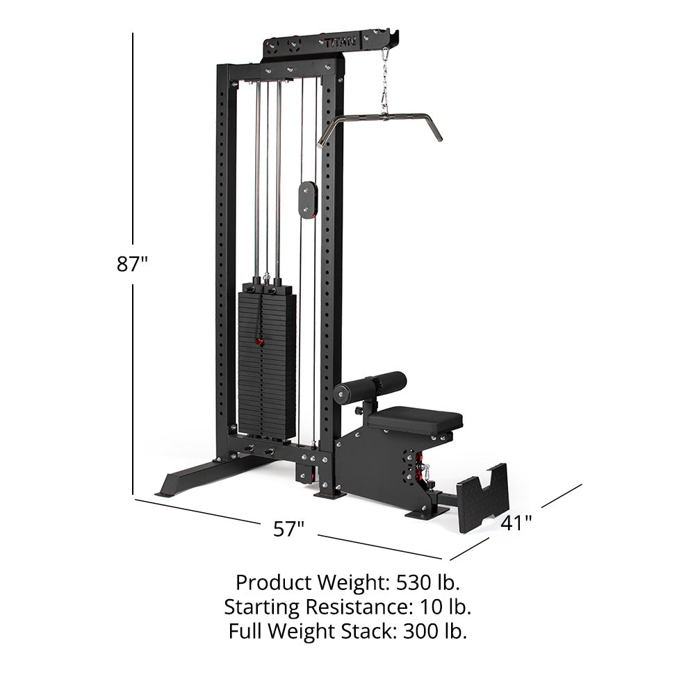 Selectorized Lat Pulldown Low Row Machine Titan Fitness
