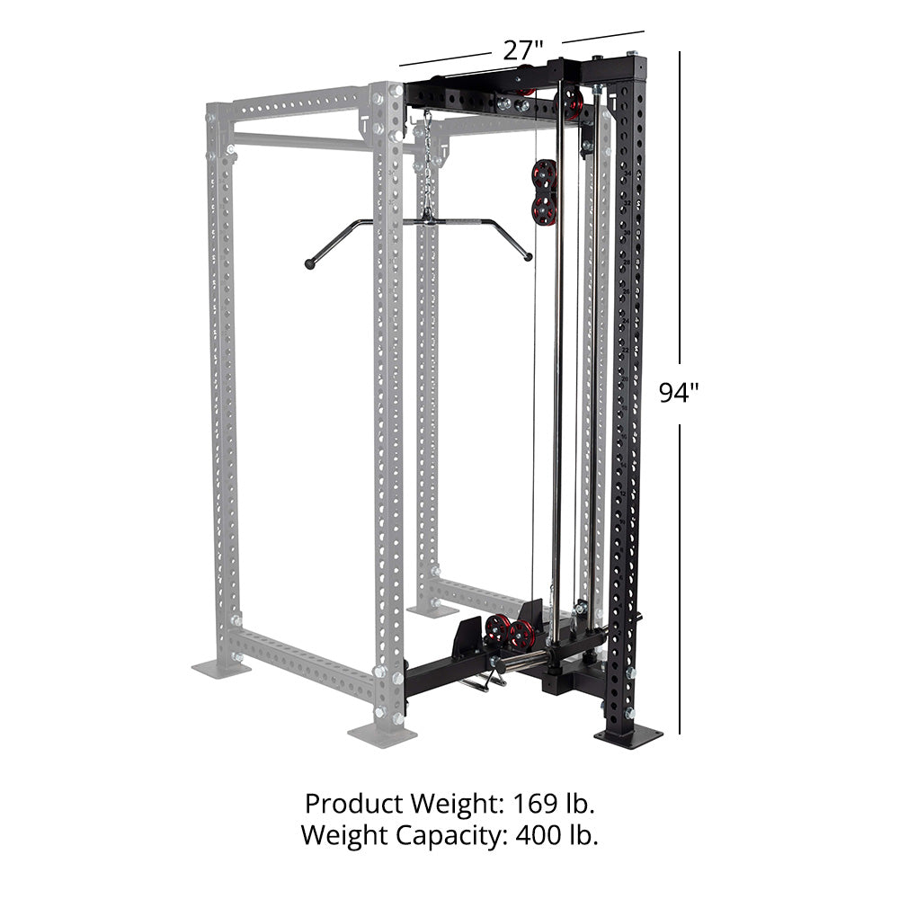 TITAN Series Lat Tower Power Rack Attachment | 90" / Crossmember Stabilizer
