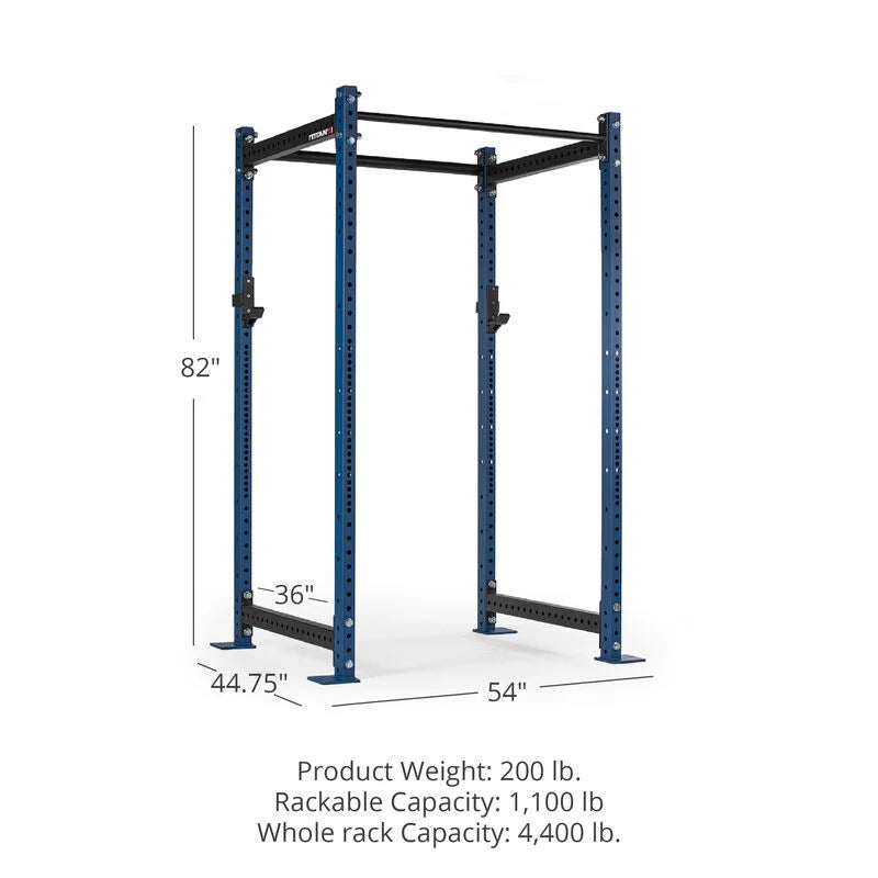 T-3 Series Power Rack - Product Weight: 200 lb. Rackable Capacity: 1,100 lb. Whole Rack Capacity: 4,400 lb. | Navy / No Weight Plate Holders - view 60