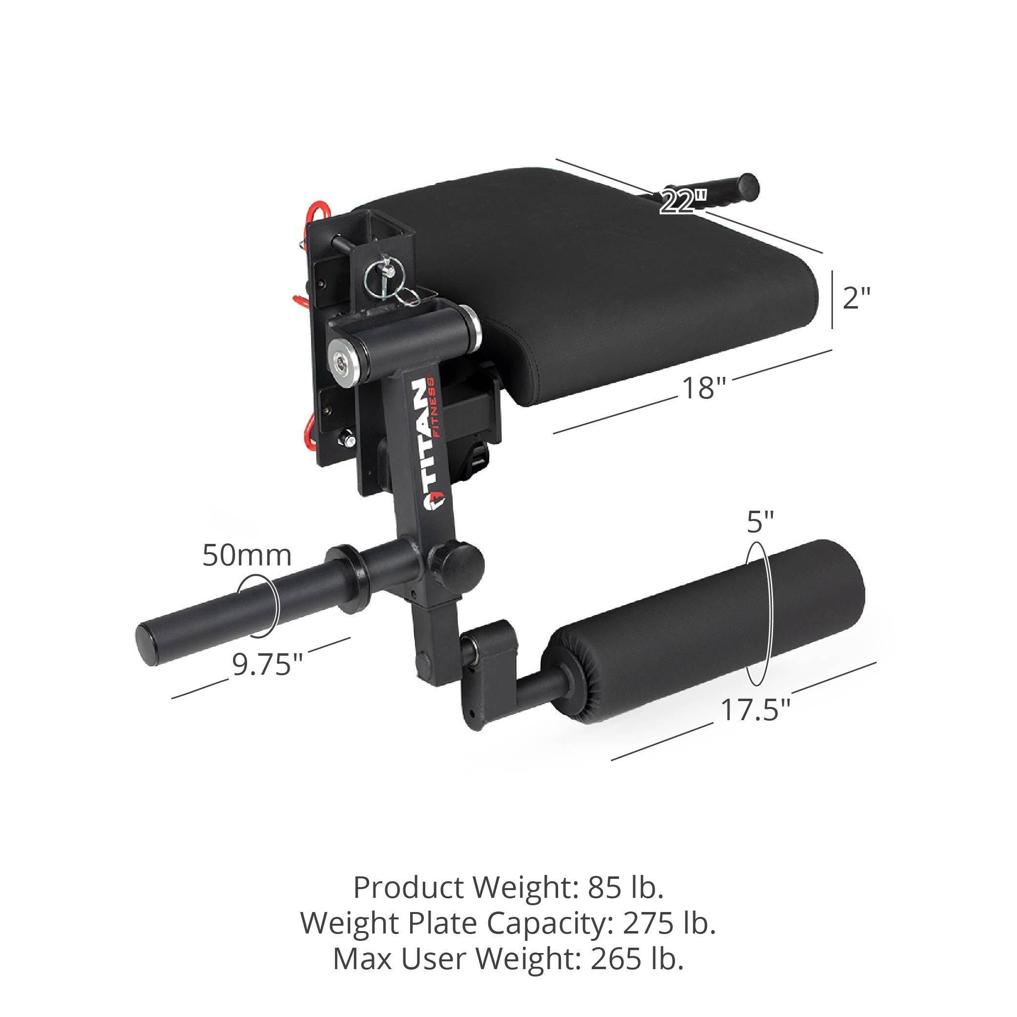 T 3 or X 3 Series Rack Mounted Leg Curl and Extension Titan Fitness