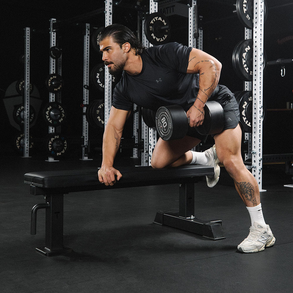 Elite Series Single Post Flat Bench Titan Fitness