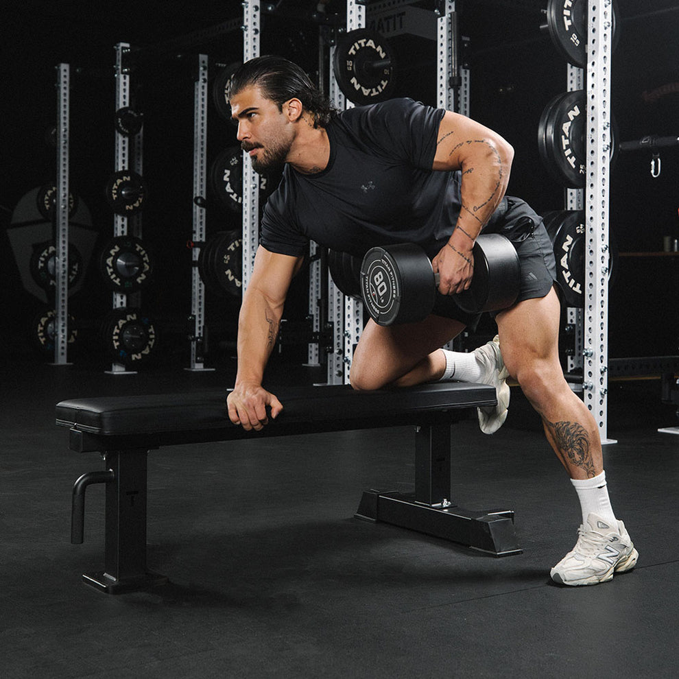 Elite Series Single Post Flat Bench | Titan Fitness