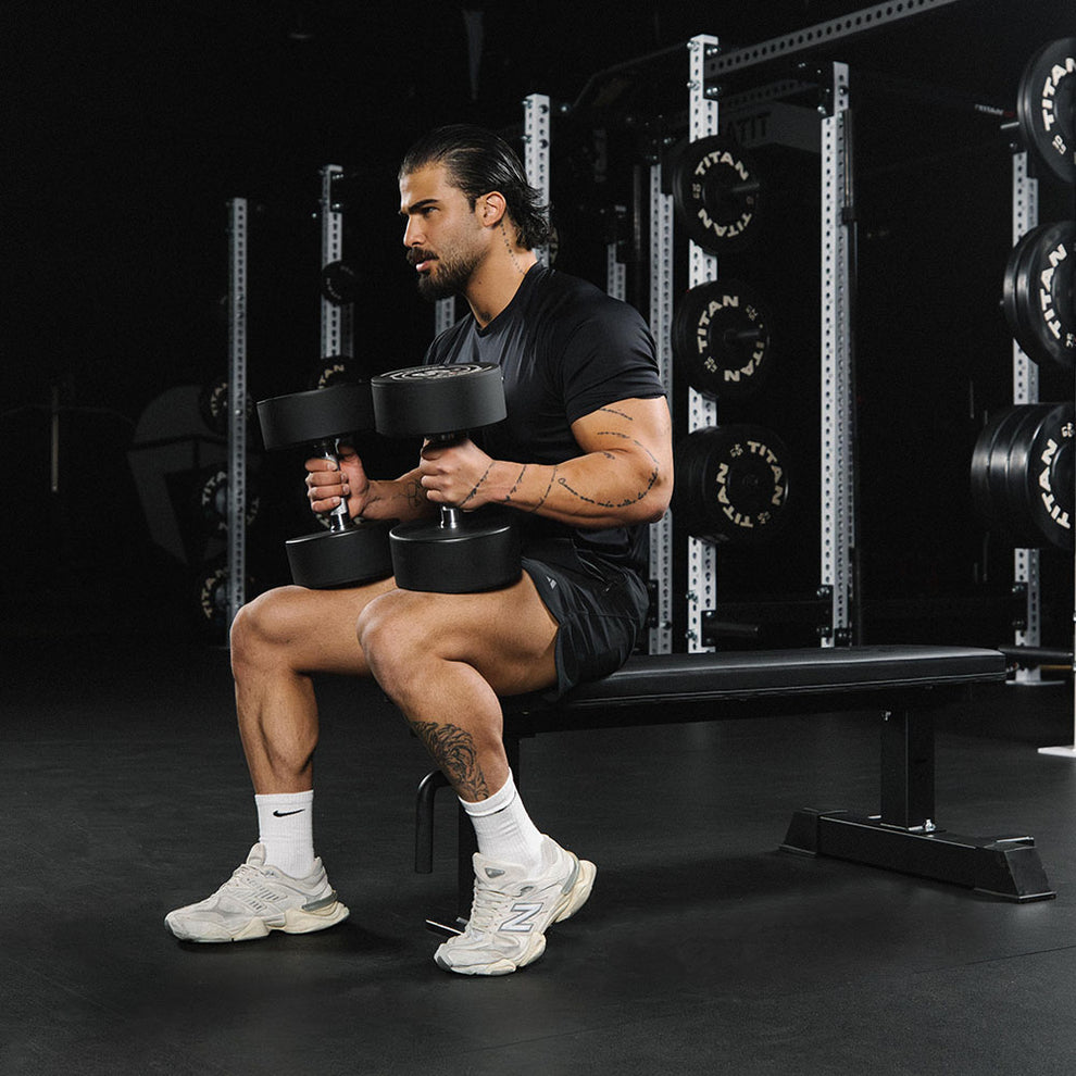 Elite Series Single Post Flat Bench | Titan Fitness