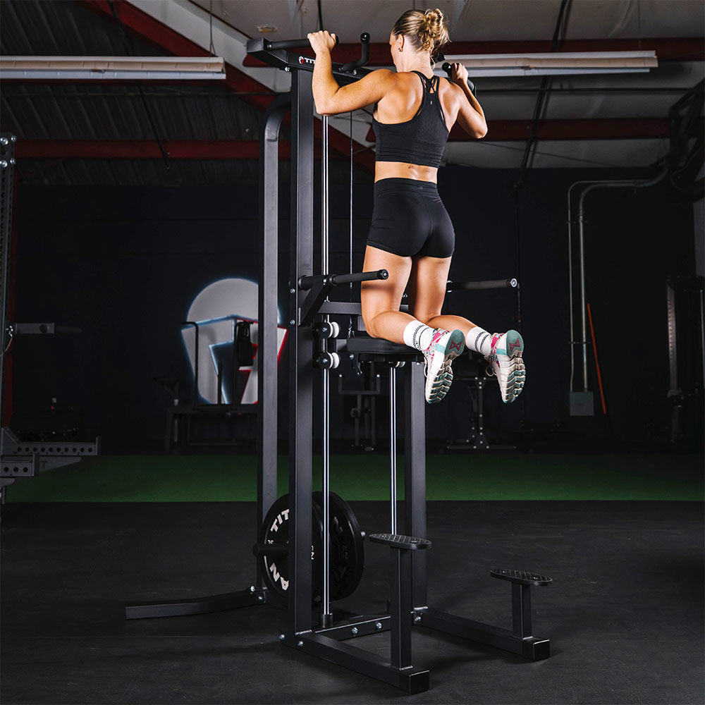 Dip Machine Plate-Loaded Assisted Pull-Up & Dip Machine | Titan Fitness