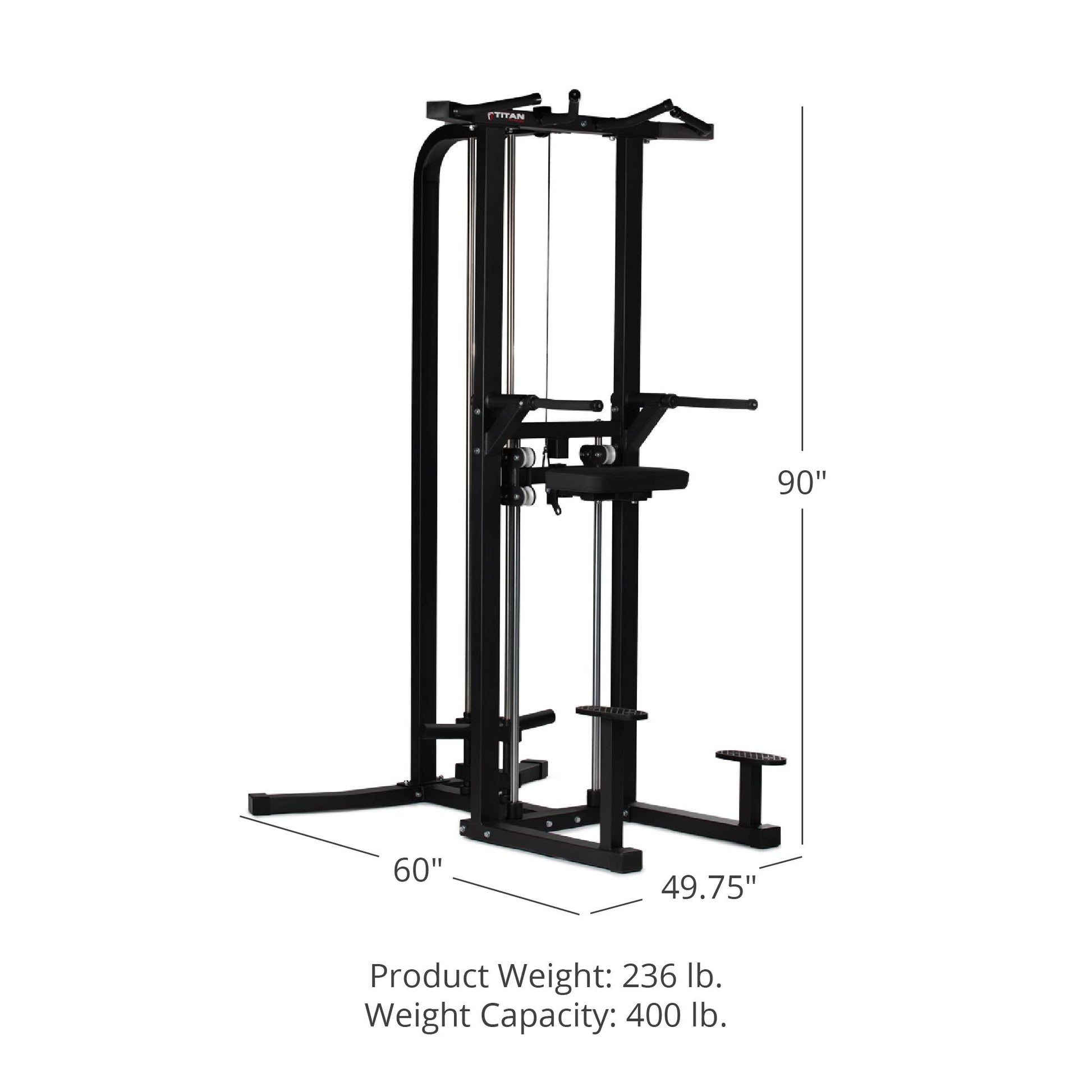 Plate-Loaded Assisted Pull-Up Dip Machine Titan Fitness