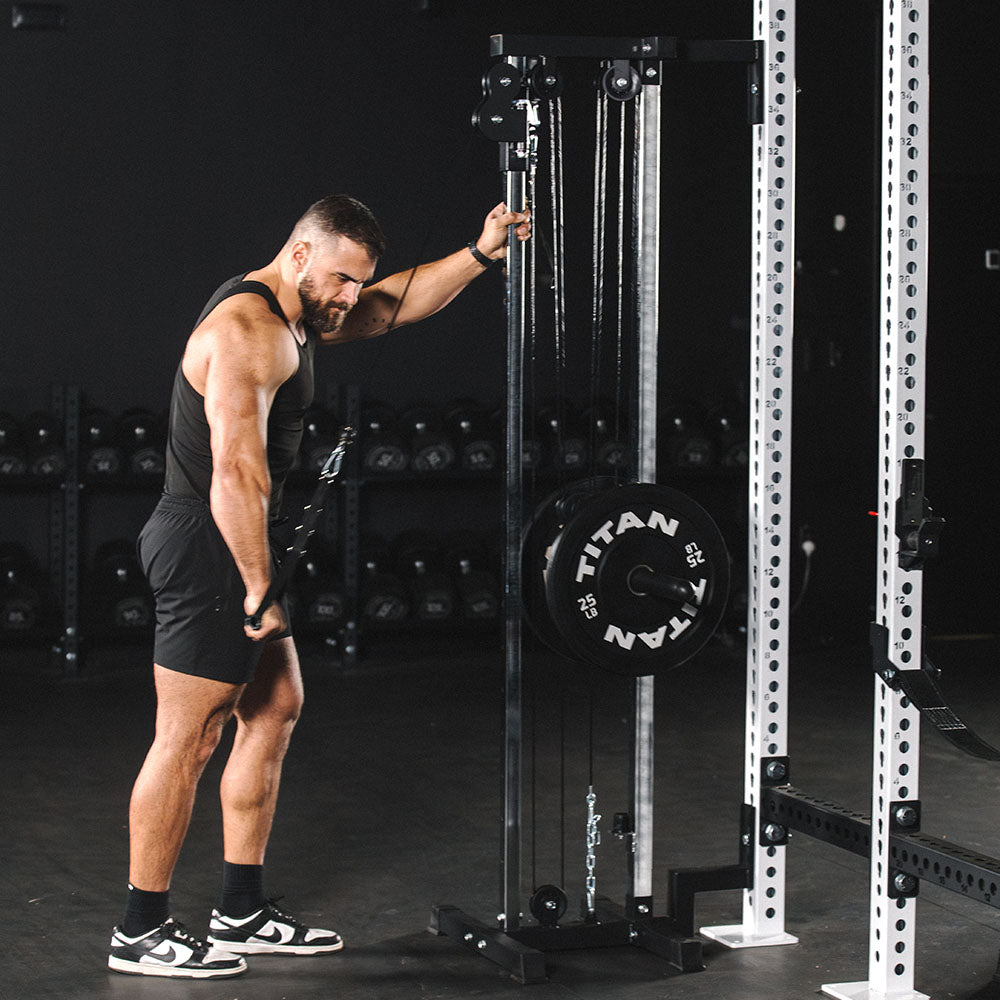Scratch and Dent, Tall Wall and Rack Mounted Pulley Tower | Titan Fitness