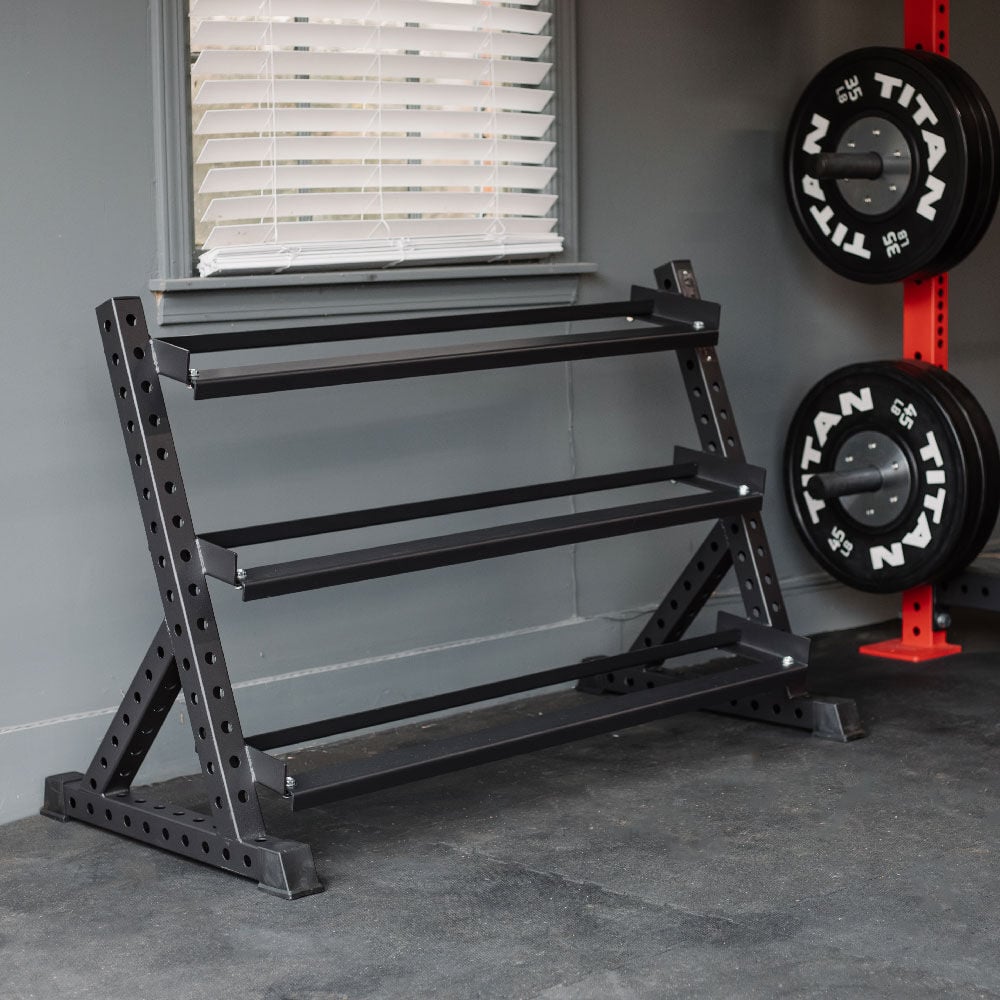 Scratch and Dent, 3-Tier Dumbbell Weight Rack | Titan Fitness