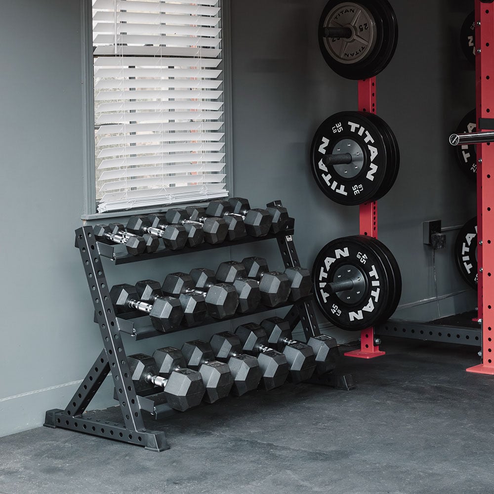 3-Tier Dumbbell Rack Titan Fitness - Main Image