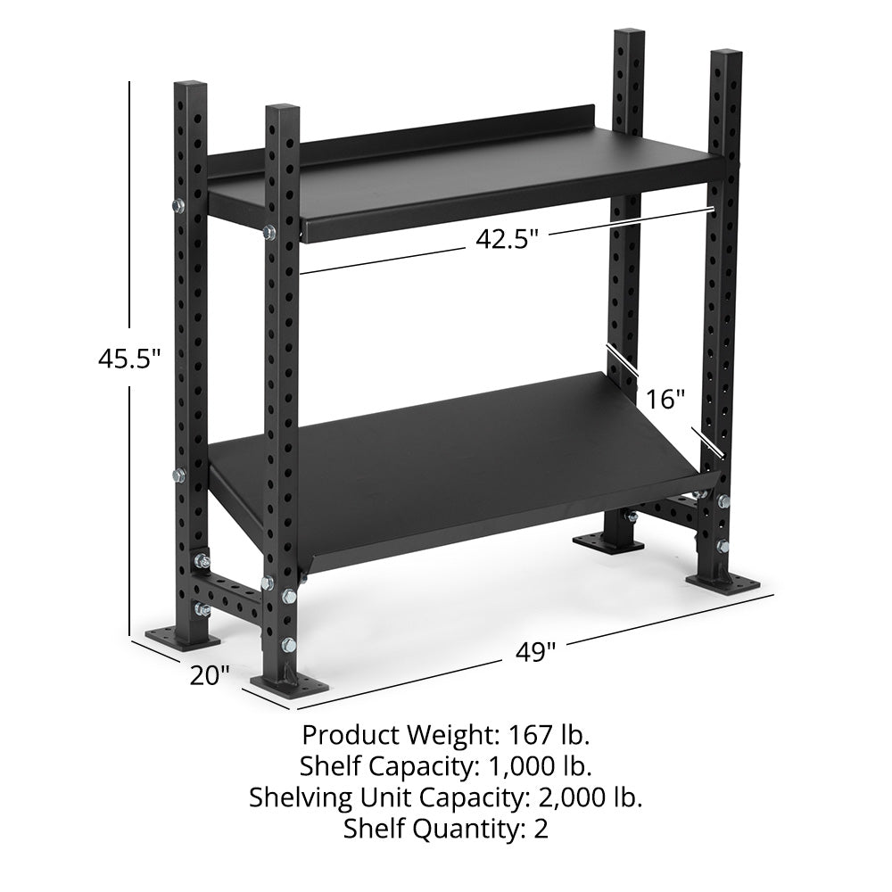 Elite Series Mass Storage System with Adjustable Shelves | 2 Tier 45.5" / 42" / No - view 10