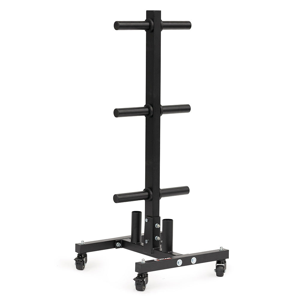 Portable Weight Plate and Barbell Storage Tree - view 1
