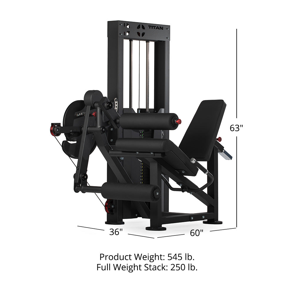 Selectorized Leg Extension and Curl Machine - view 12