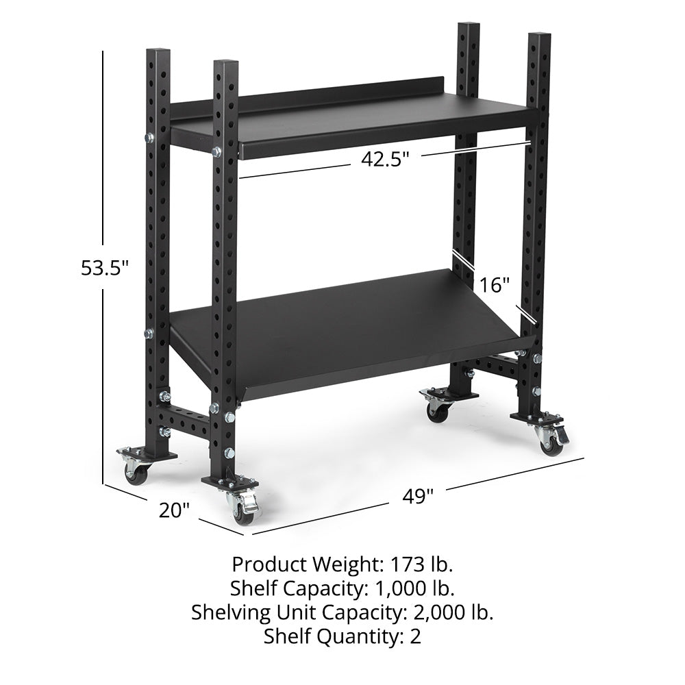 Elite Series Mass Storage System with Adjustable Shelves | 2 Tier 45.5" / 42" / Yes - view 50