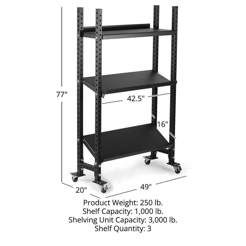 Elite Series Mass Storage System with Adjustable Shelves | 3 Tier 73" / 42" / Yes - view 70