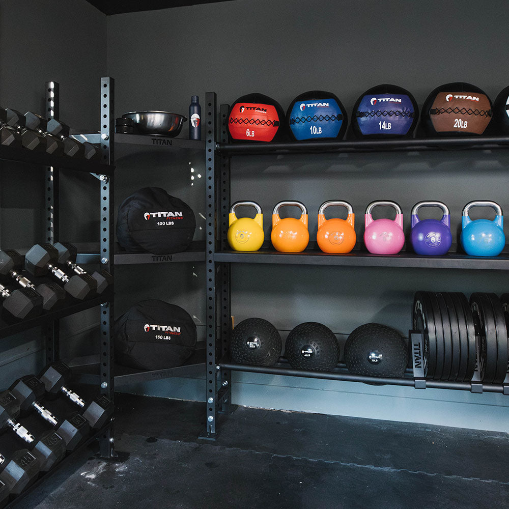 Elite Series Mass Storage System with Bumper Plate & Corner Shelves| Tier 2 45.5" / 42"