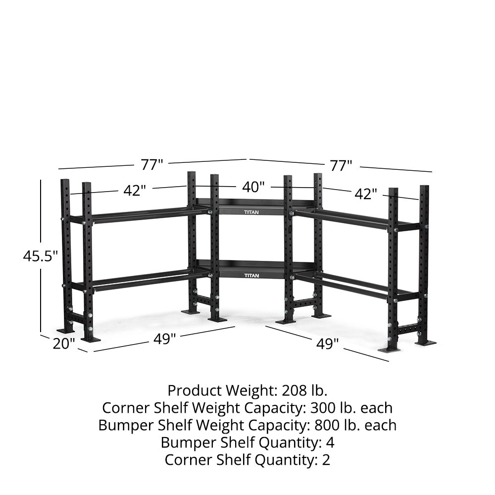 Elite Series Mass Storage System with Bumper Plate & Corner Shelves| Tier 2 45.5" / 42" - view 10