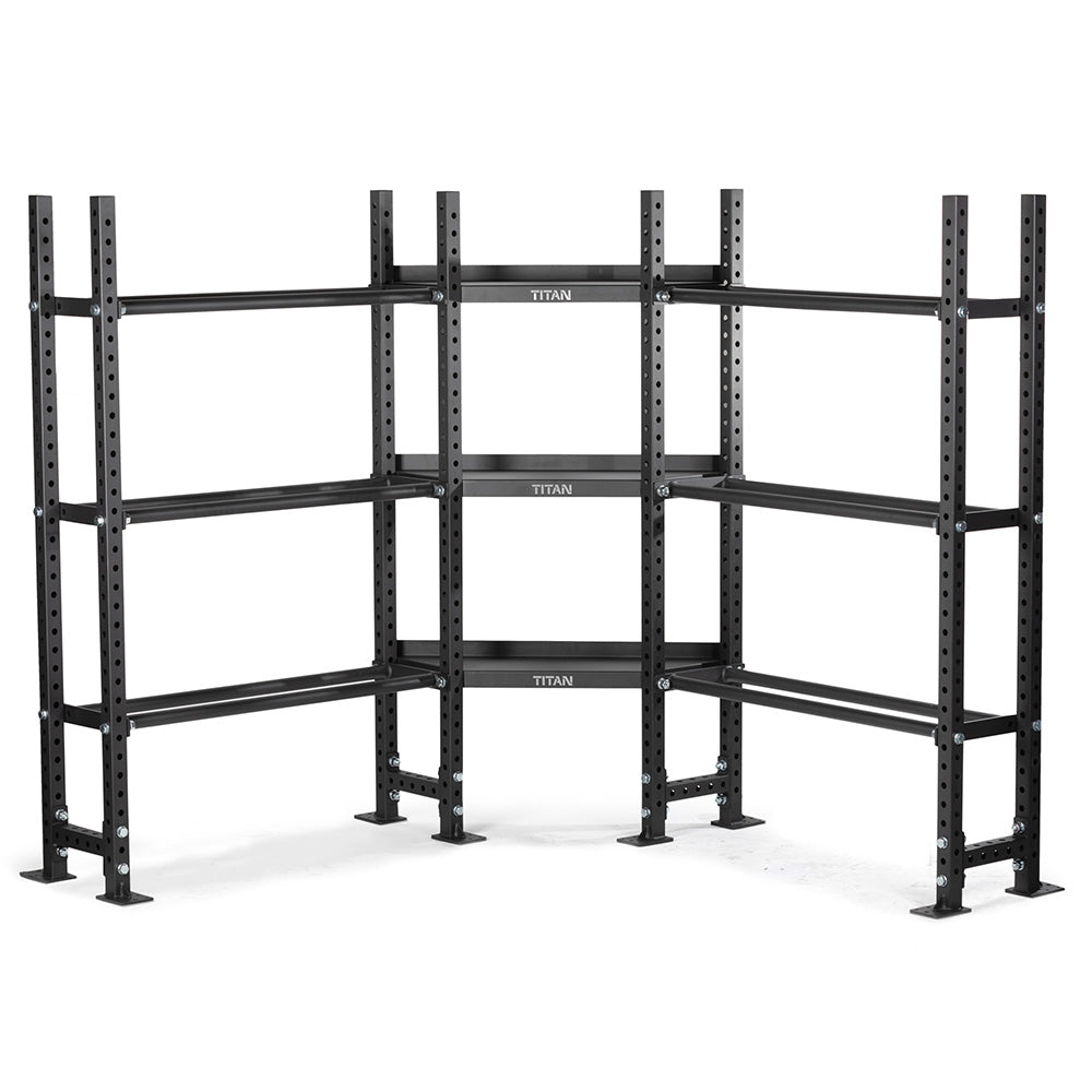 Elite Series Mass Storage System with Bumper Plate & Corner Shelves | Tier 3 73" / 42" - view 21