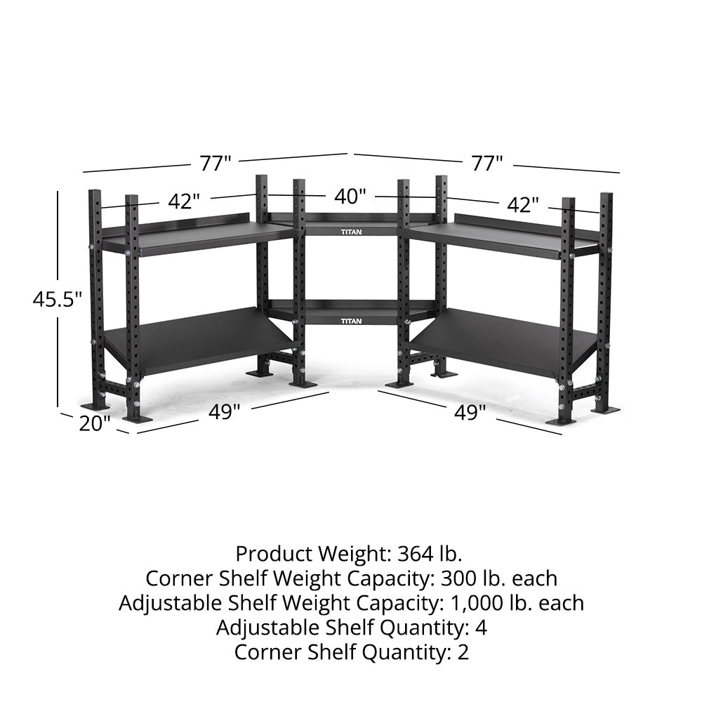 Elite Series Mass Storage System with Adjustable Shelves & Corner Shelves | Tier 2 45.5" / 42" - view 10