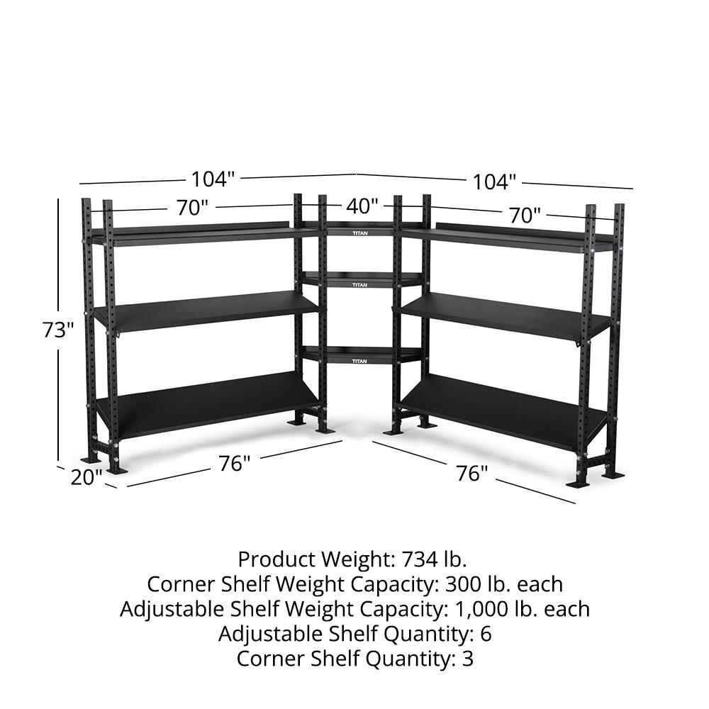 Elite Series Mass Storage System with Adjustable Shelves & Corner Shelves | Tier 3 73" / 70" - view 40