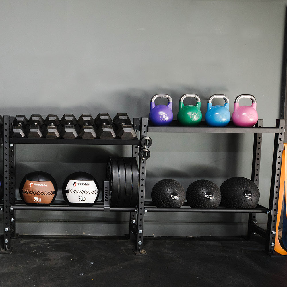 Elite Series Extension Unit Mass Storage System with Bumper & Medicine Ball Shelves | 2 Tier 45.5" / 42" - view 2