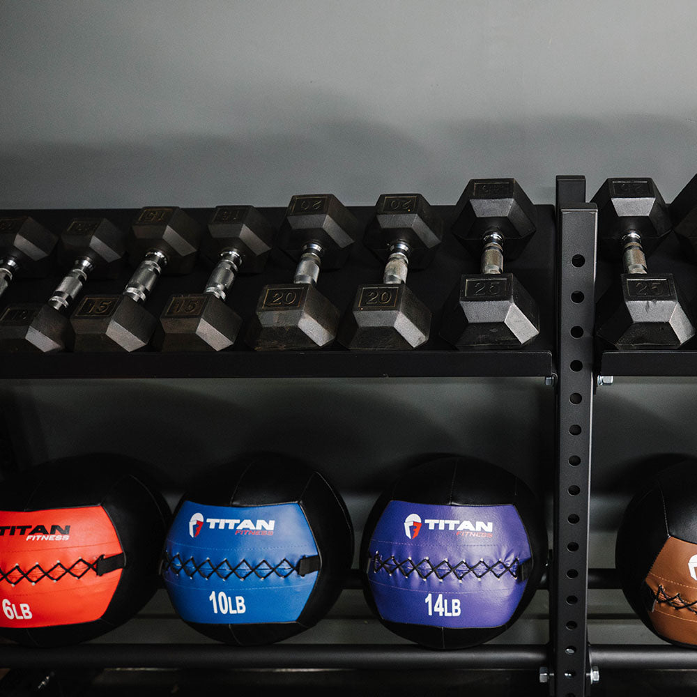 Elite Series Extension Unit Mass Storage System with Bumper & Medicine Ball Shelves | 2 Tier 45.5" / 42" - view 6