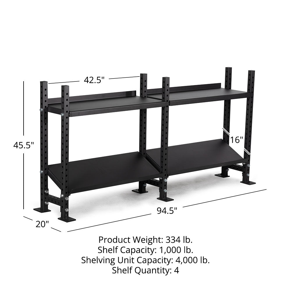 Elite Series Extension Unit Mass Storage System with Adjustable Shelves | 2 Tier 45.5" / 42" - view 8