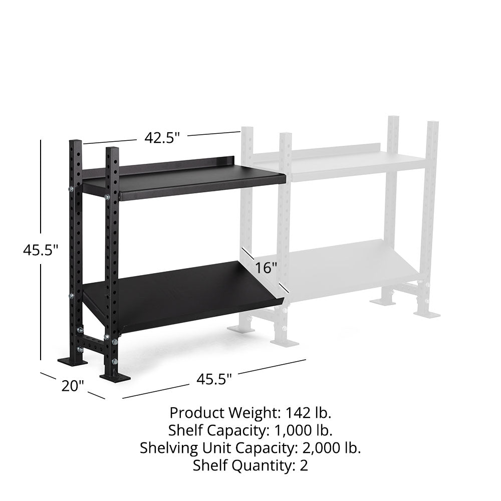 Elite Series Add-On Mass Storage System with Adjustable Shelves | 2 Tier 45.5" / 42" - view 8