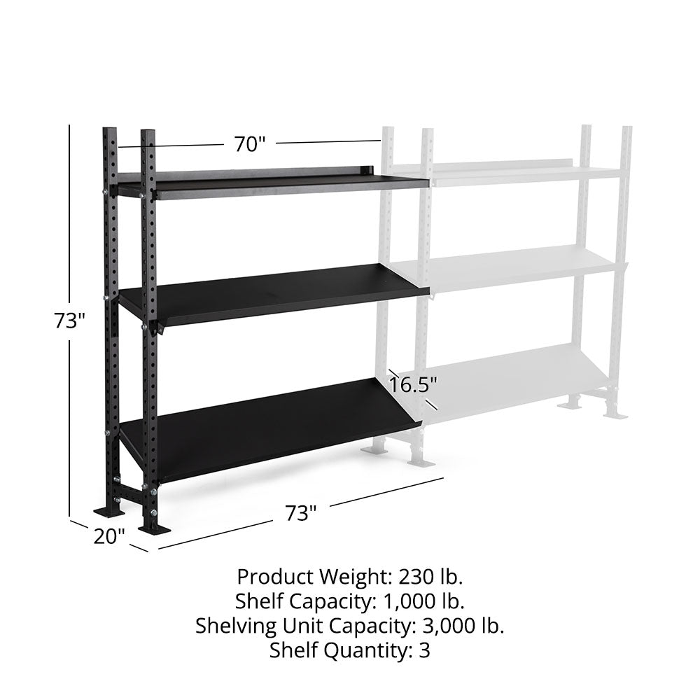 Elite Series Add-On Mass Storage System with Adjustable Shelves | 3 Tier 73" / 70" - view 32