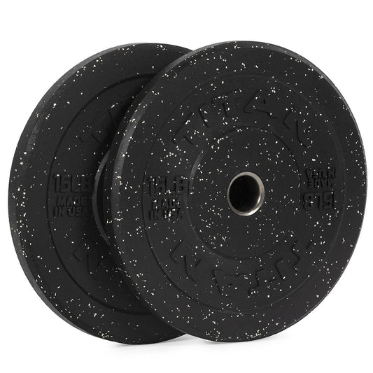 15 LB Pair Crumb Rubber Bumper Plates view 1