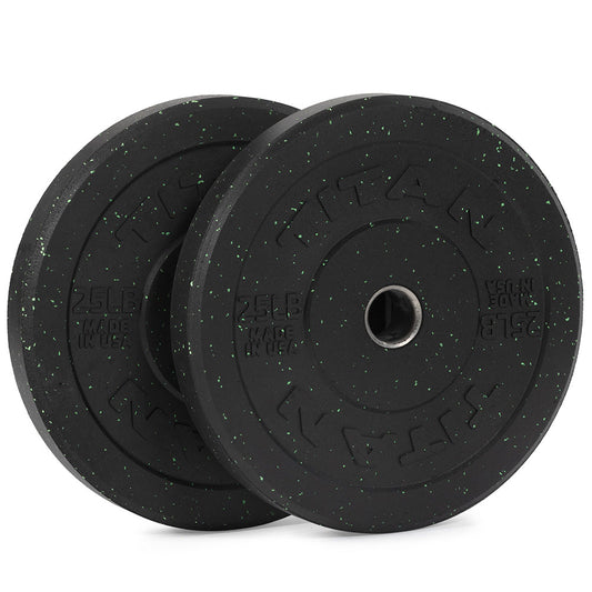 25 LB Pair Crumb Rubber Bumper Plates view 1