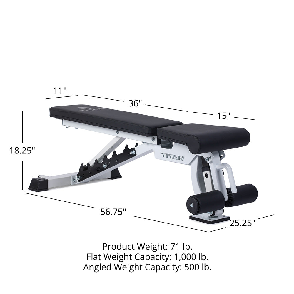 Elite Series Adjustable FID Bench | White - view 56